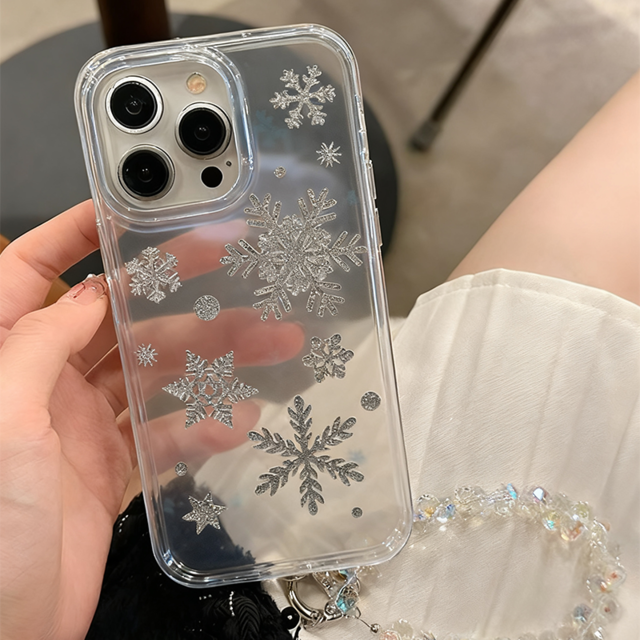 Christmas冬の雪花iPhoneケース