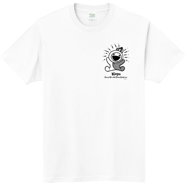 Tシャツ【モノクロニポ：ホワイト】