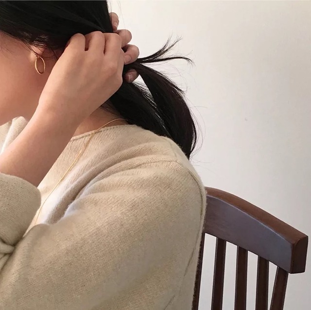 S925 twist hoop pierce (P155)