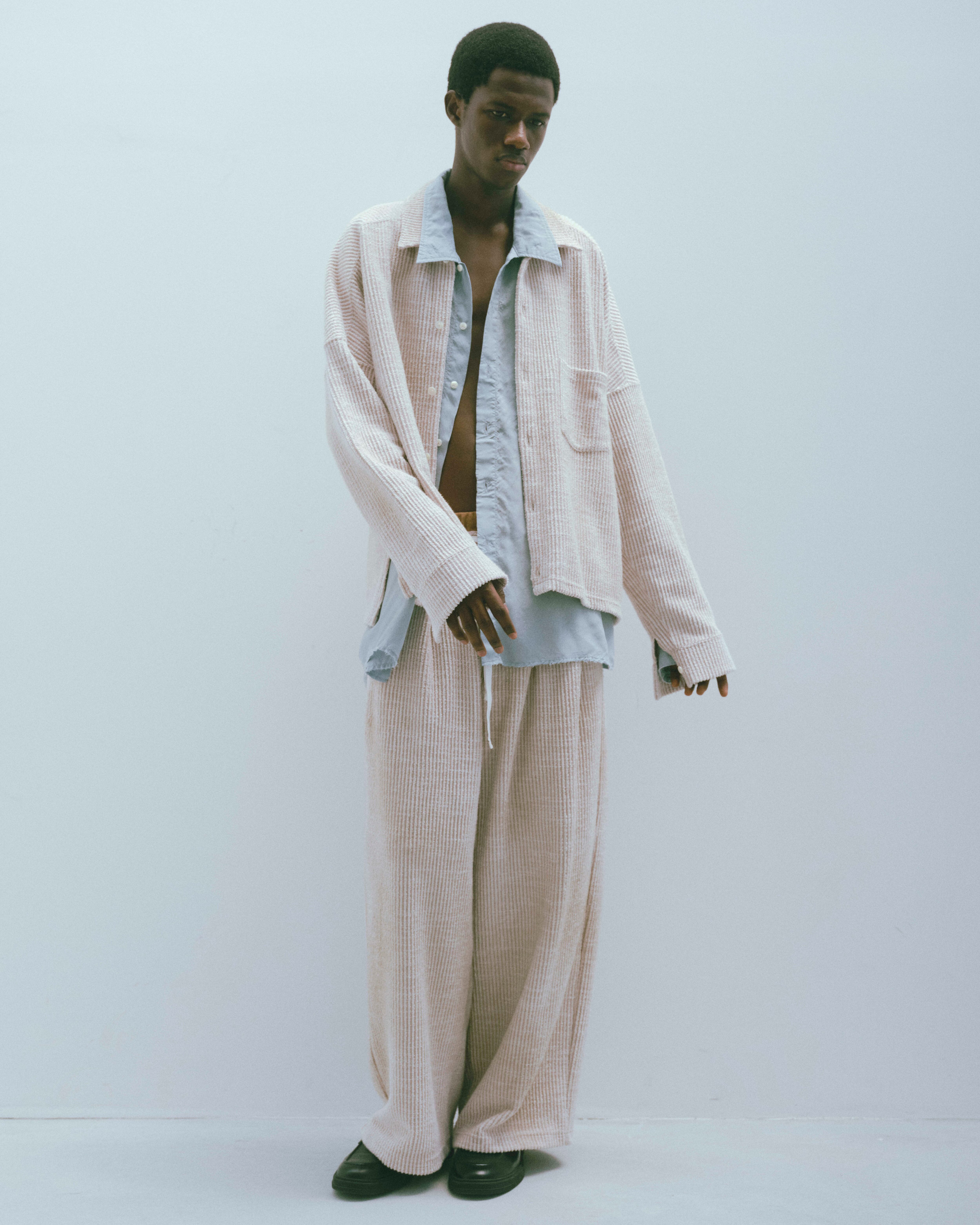 Ancellm / CUT STRIPE EASY BAKER PANTS / ANC-PT66-C / アンセルム 