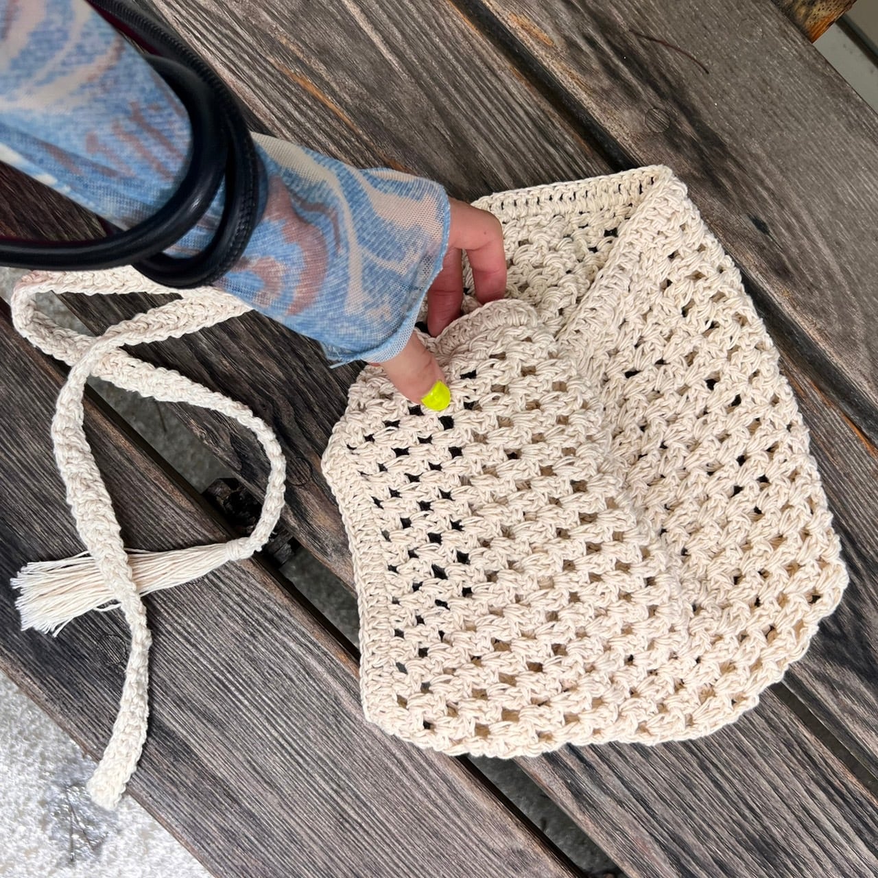 紐付き鍵編みニット帽_LN02888 | lanan(ラナン)