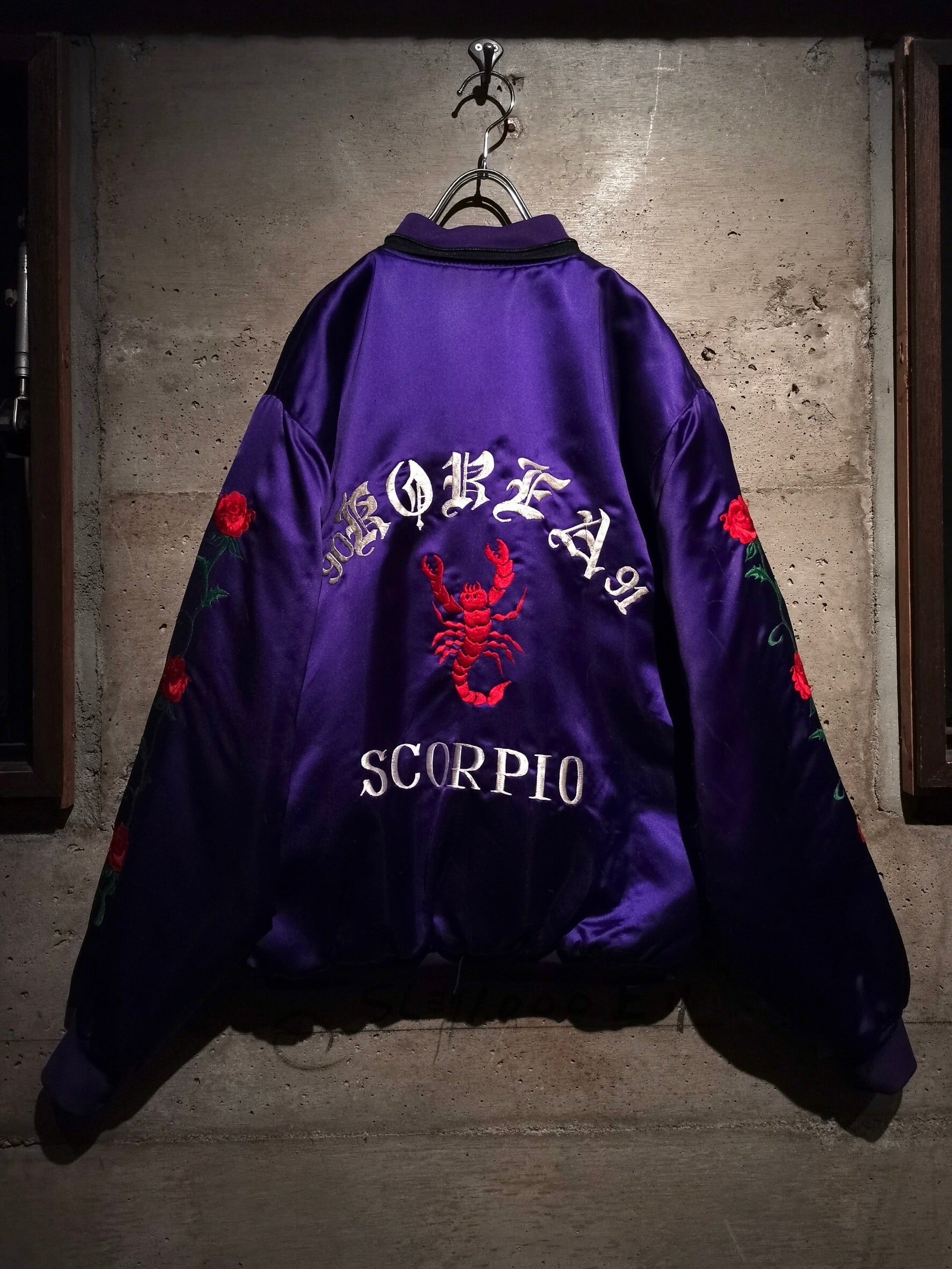 Caka】Scorpion × Rose Embroidery Design Vintage Korean Souvenir