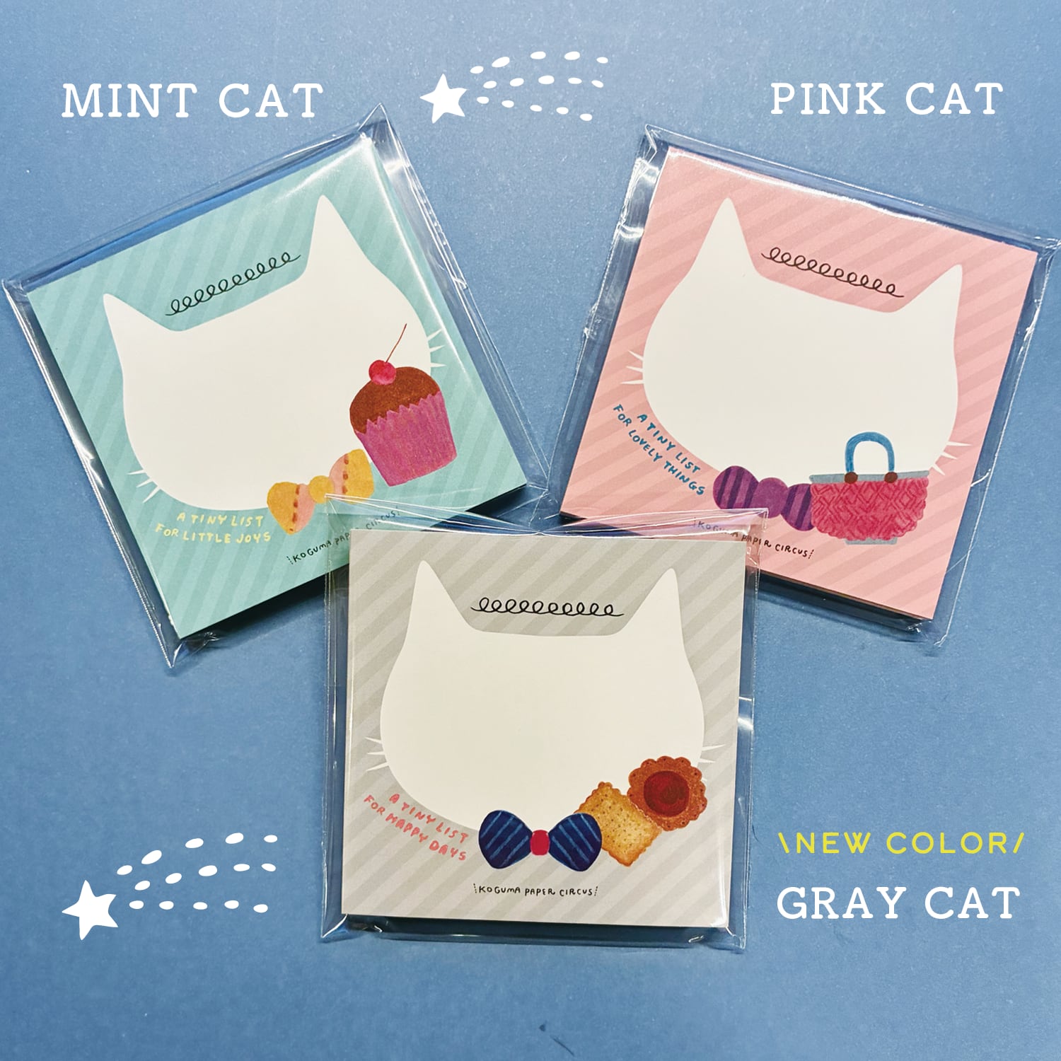 NEWカラー追加!【猫シルエット メモ帳】わたしは猫が好き - I LOVE CAT.-