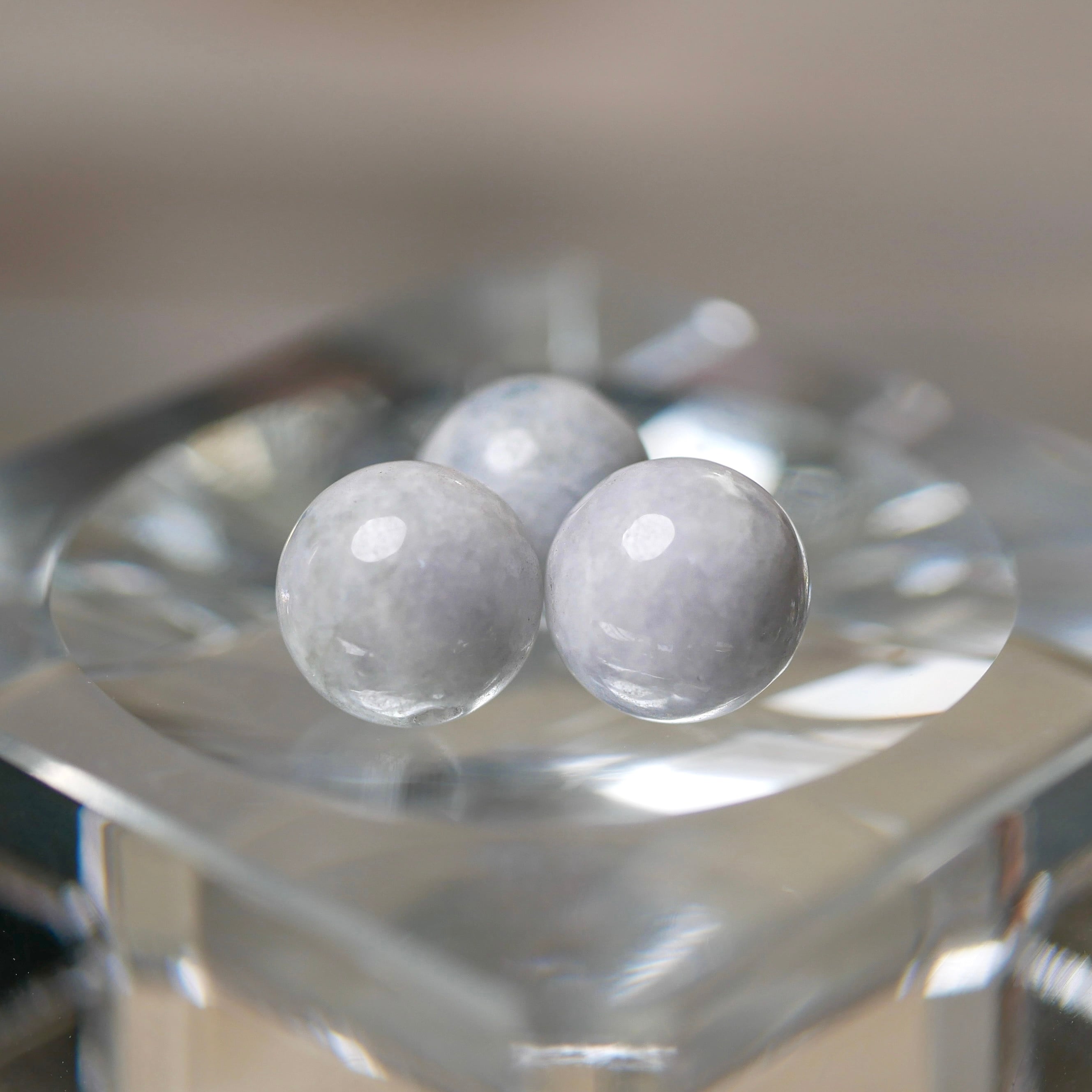 ☆Outlet SALE☆国産 横川翡翠 8mm粒売り（グレー白 jadeitite） | 気