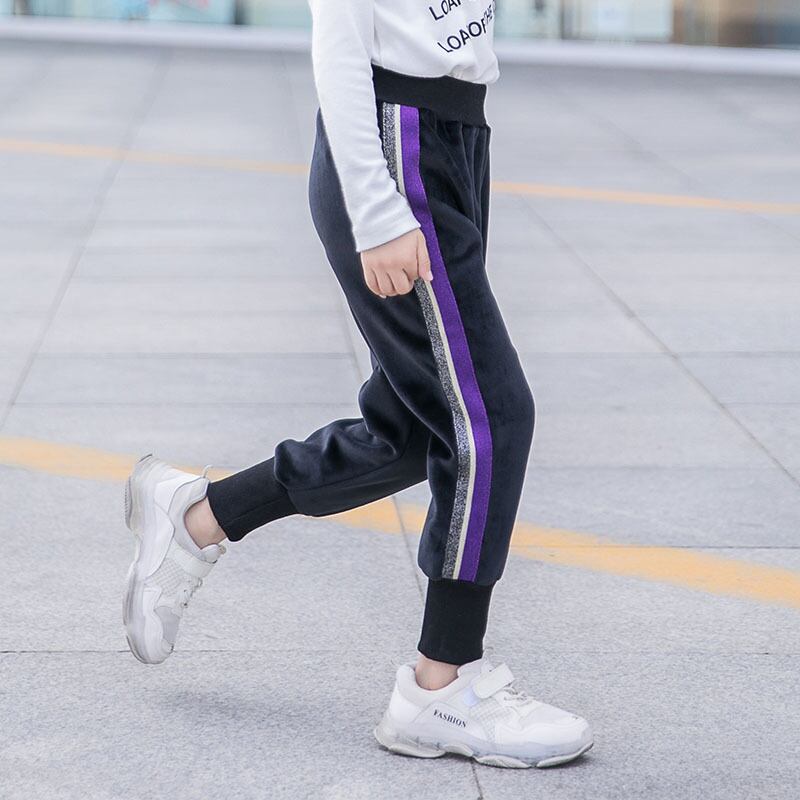 ガールズプラスベルベットスウェットパンツ2019冬新バージョンのビッグチルドレンワイルドパンツチルドレンシックスポーツパンツ トレンディボーイ14646056593