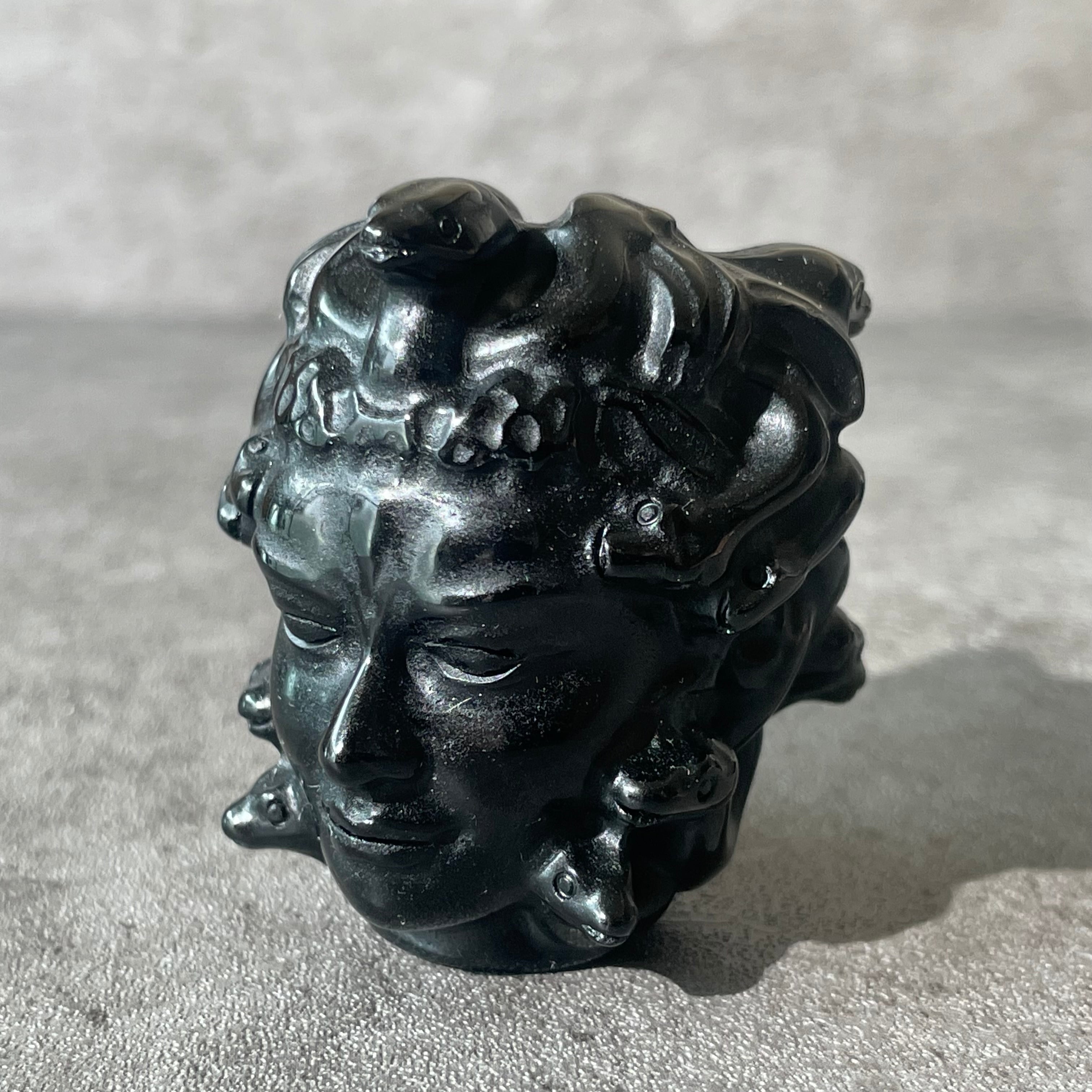 Black Obsidian ブラックオブシディアン|Medusa メデューサ|天然石 パワーストーン 鉱物 gem stone
