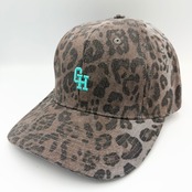 【gifthat オリジナル】gifthat 8panel cap GRY LEOPARD-Blue