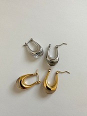 SS グラスドロップピアス