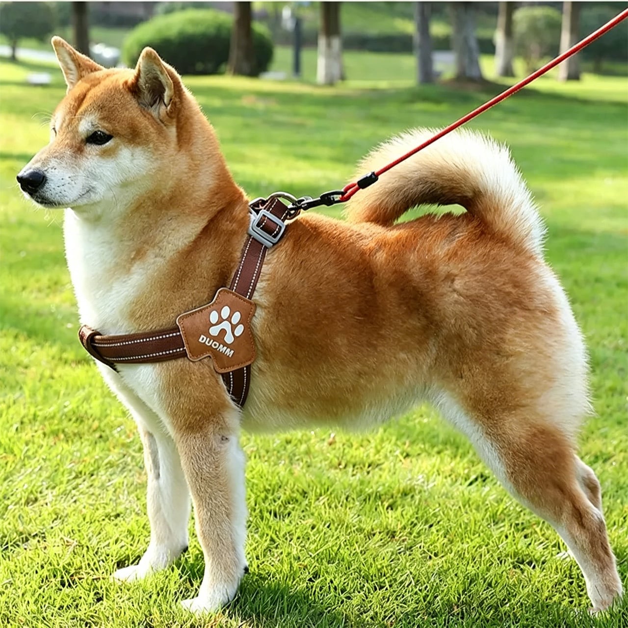 WQ30 .犬用ハーネス＆リードセット｜中大型犬対応 胸当て式ペット