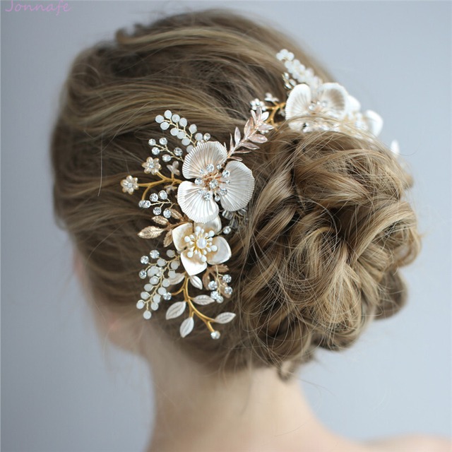 フェミニン小枝フラワーヘアアクセサリー２点set