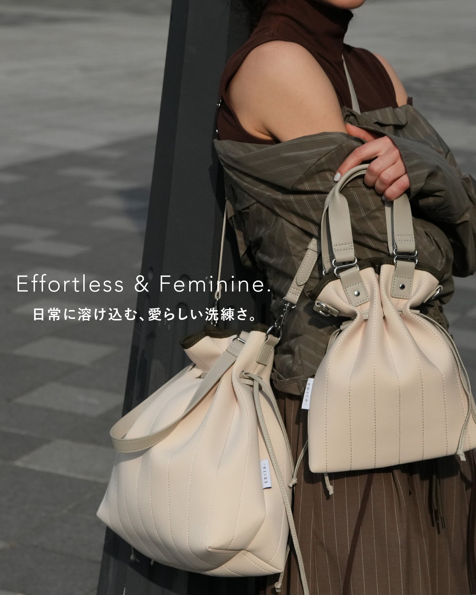 ネオプレン巾着ミニショルダートート [edt-075] | EDITA．