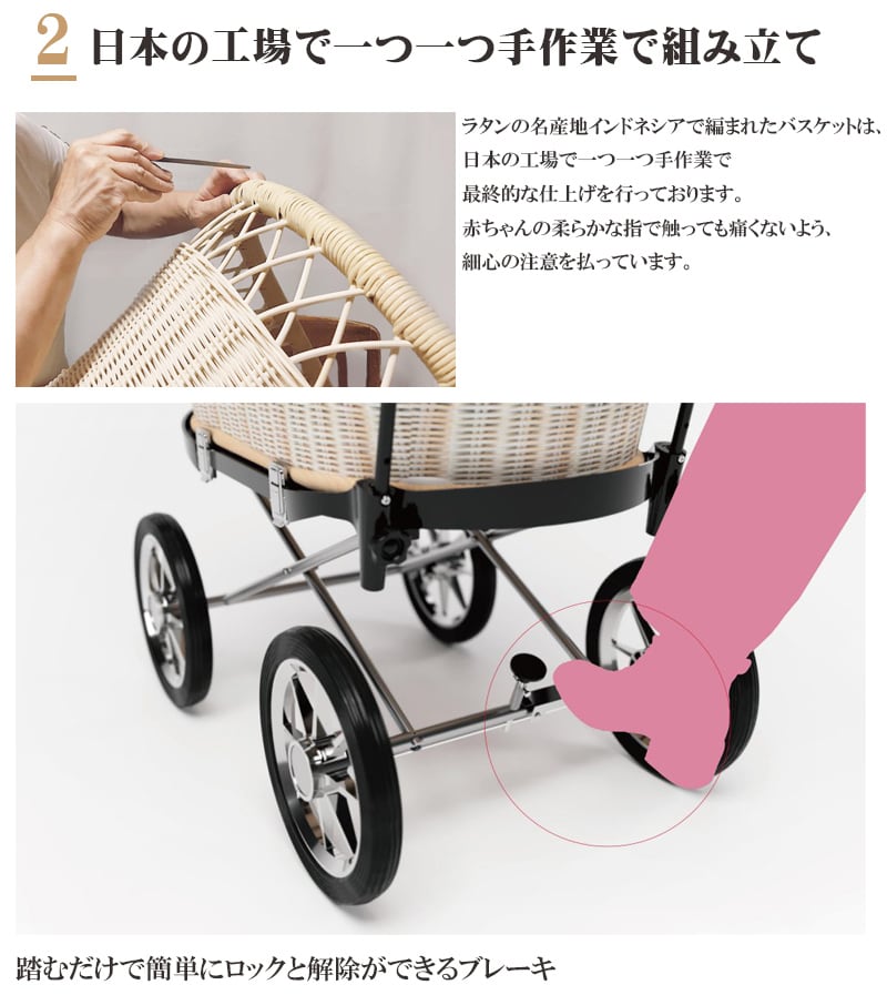 乳母車 東京乳母車 プスプス スタンダード 幌付き | ベビー&雑貨 vivi