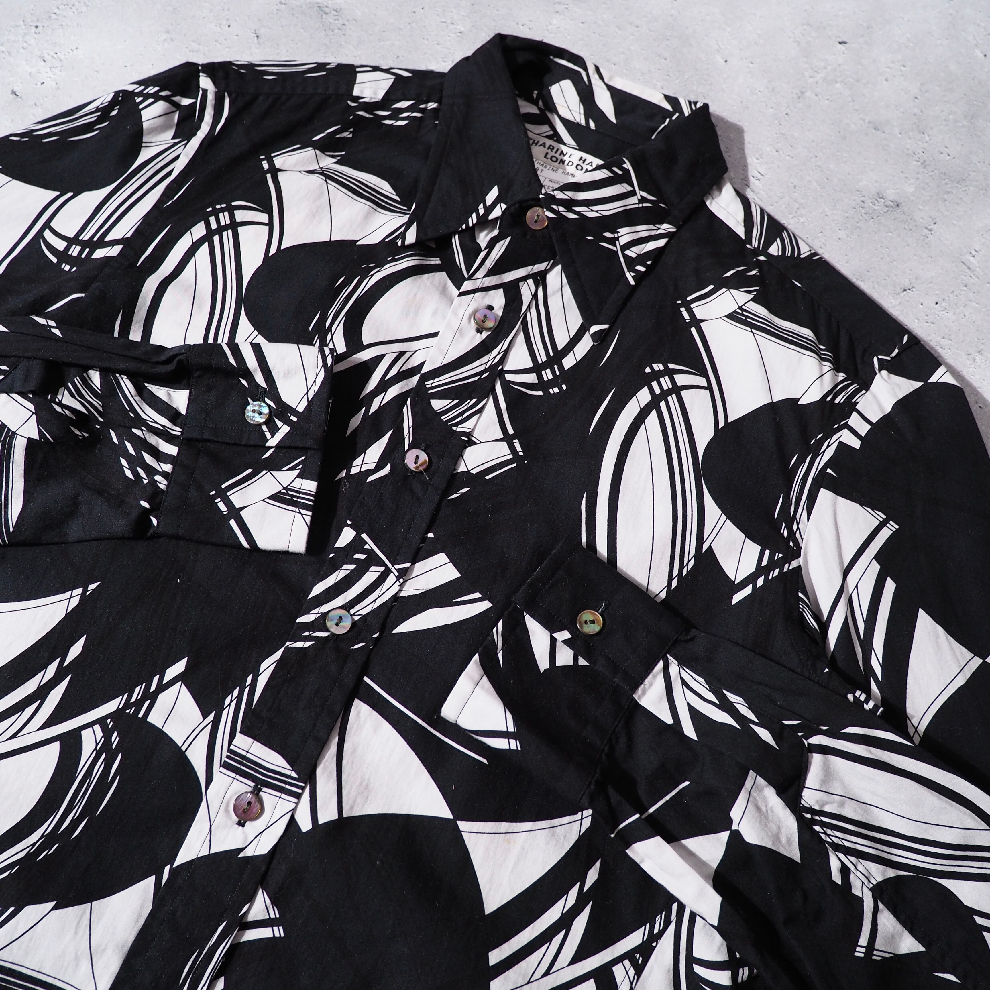 ” KATHARINE HAMNETT LONDON ” geometric contemporary art pattern design shirt