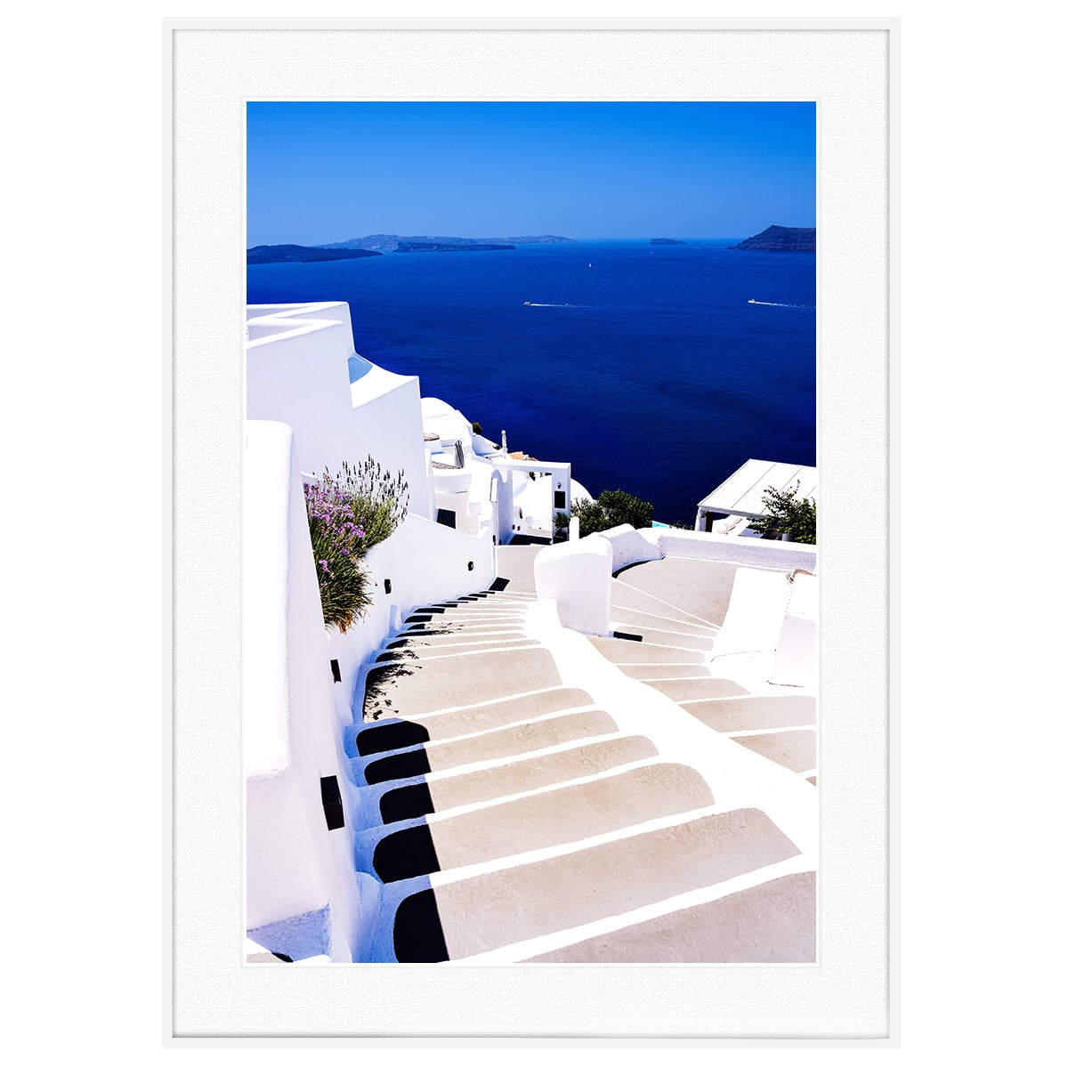 ギリシャ 風景写真 ミコノス島インテリアアート額装 AS1422