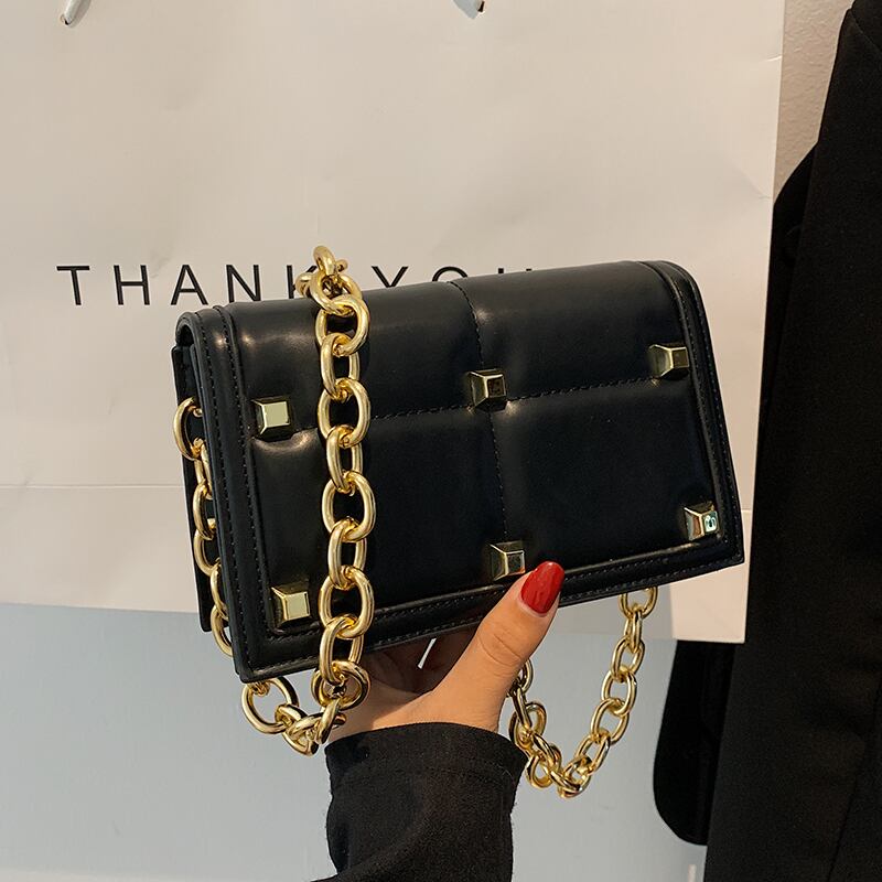 チェーン スクウェア メッセンジャーバッグ 手作りハンドバック59008323028