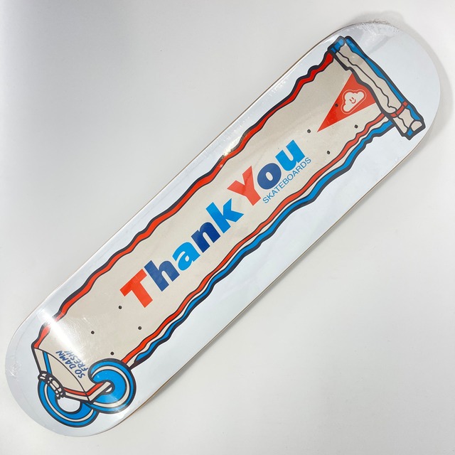 【8.25スケートボード デッキ】 THANK YOU サンキュー FRESH DECK WHITE