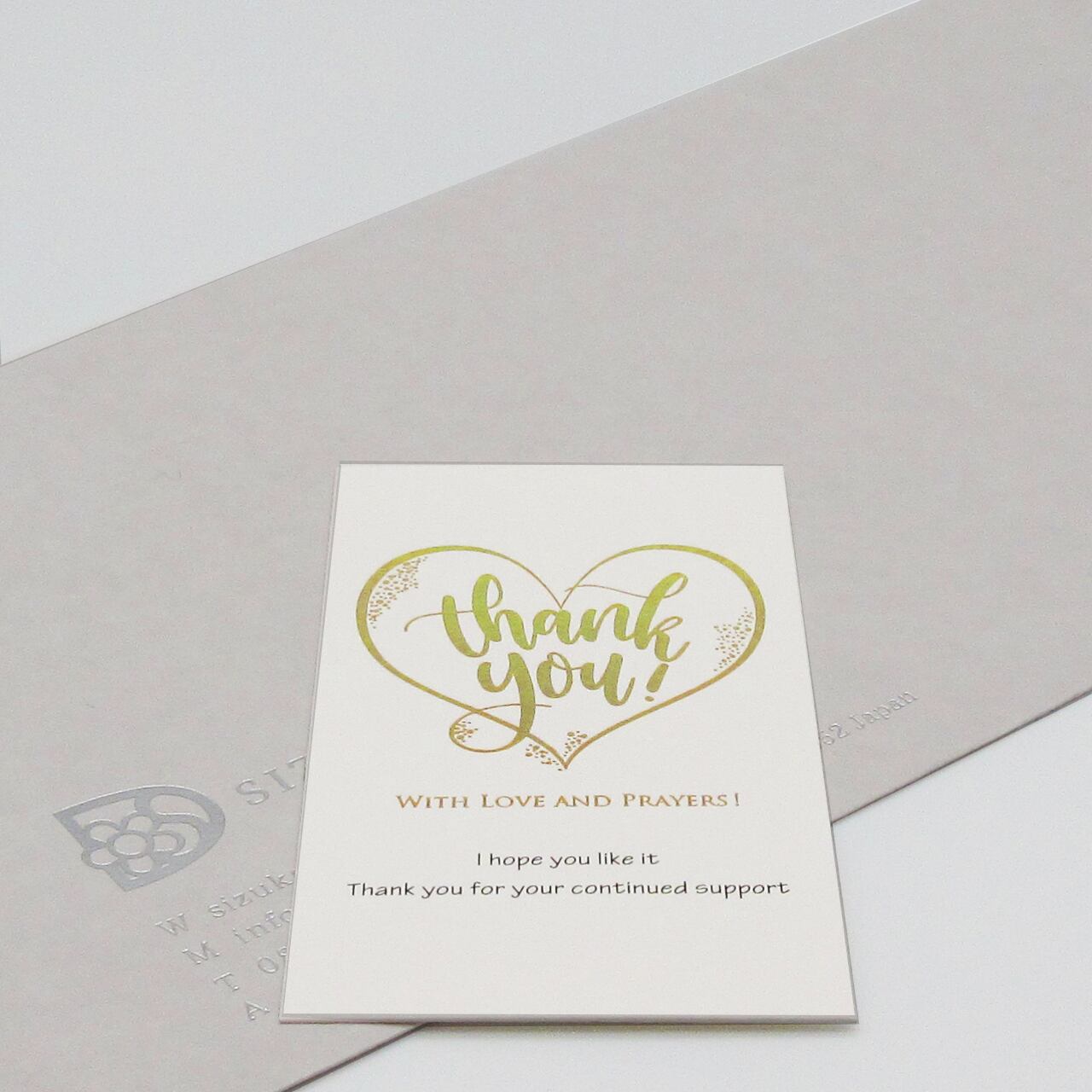 THANK YOU 箔押し カード(5枚)
