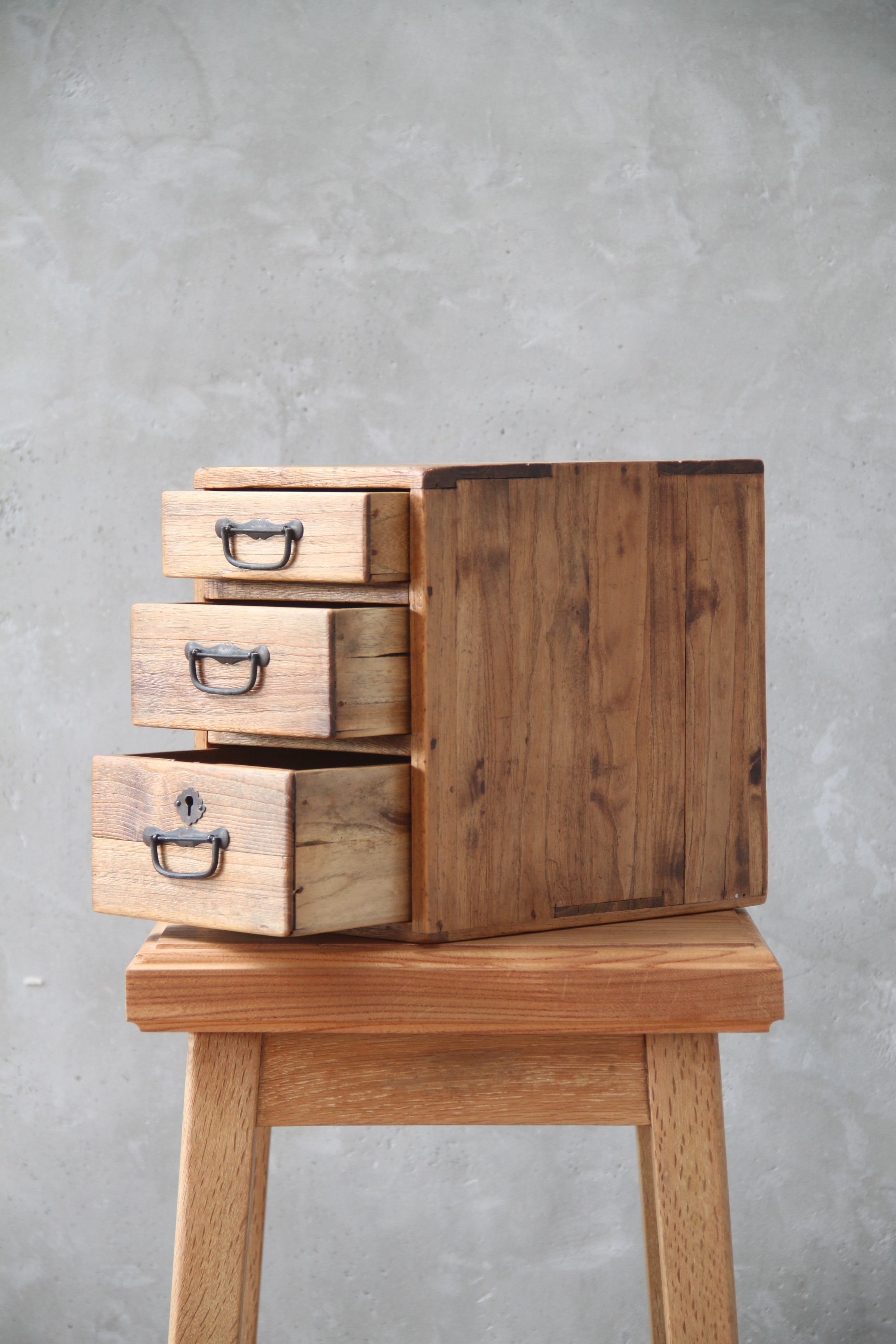 送料無料】引出 3杯 古家具/古道具/アンティーク/小箱/引出/収納/ | は