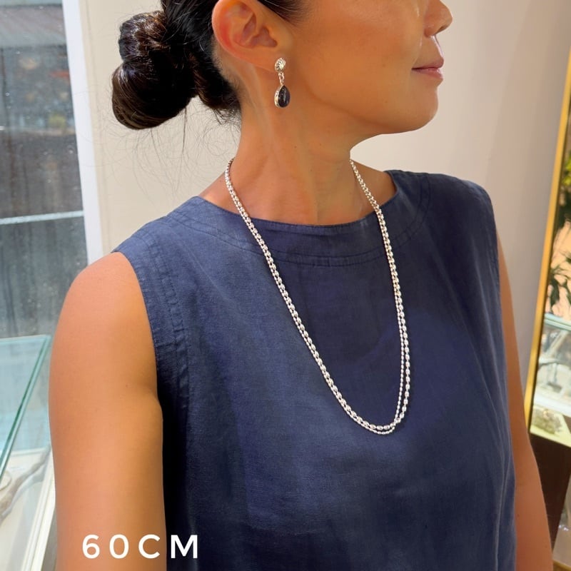 太ライスチェーン 60cm and 中ライスチェーン 選べる長さ ネックレス