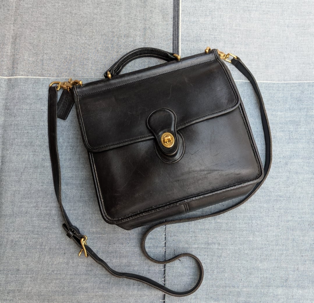 80s old coach turn lock hand shoulder bag 小岩店