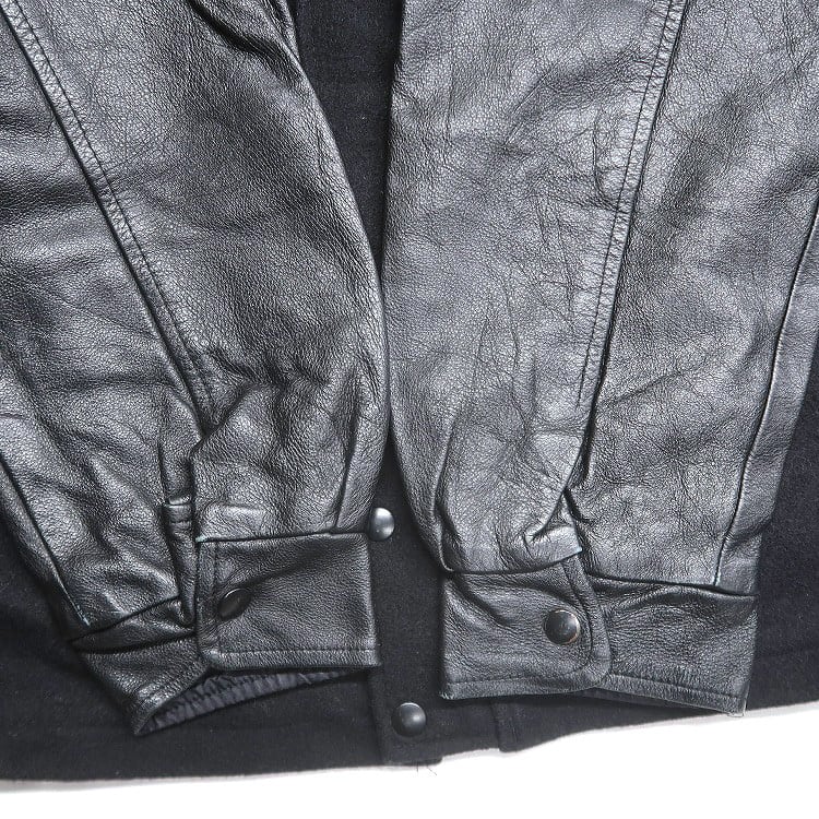 古着 カナダ製 CANADA SPORTSWEAR 企業ロゴ 刺繍 ウール スタジャン 袖