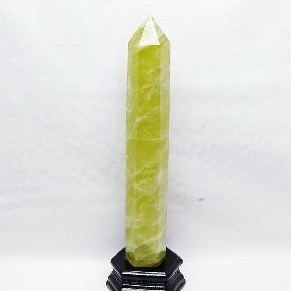 シトリン 六角柱 シトリンクォーツ ポイント 台座付属 一点物 152-4173