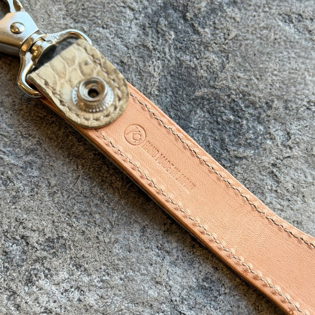 【限定商品】キーリング チーフコンチョ クロコダイル(ベージュ)