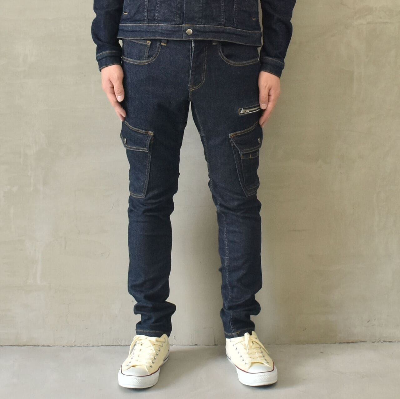 KUME/クメ Semi Wide Cargo Work Denim Pants デニム