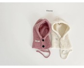 韓国子供服 / 26winter / VANILLA BUNNY / もこもこボタンバラクラバ / キッズ / 冬服 *FREE*