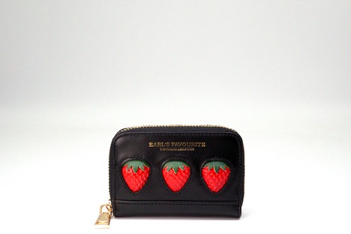 【More Strawberries Collection】ラウンドファスナーキーケース（赤いちご）