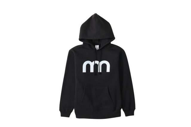 minnon m logo parka/Black×White