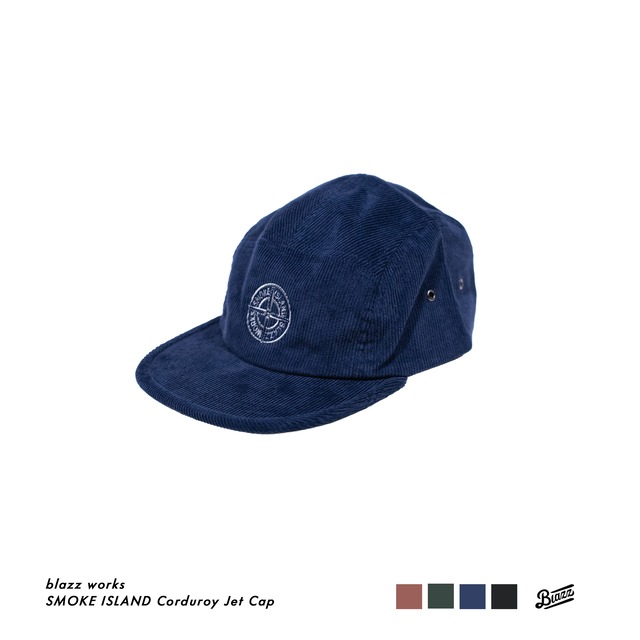 SMOKE ISLAND Corduroy Jet Cap [NAVY]