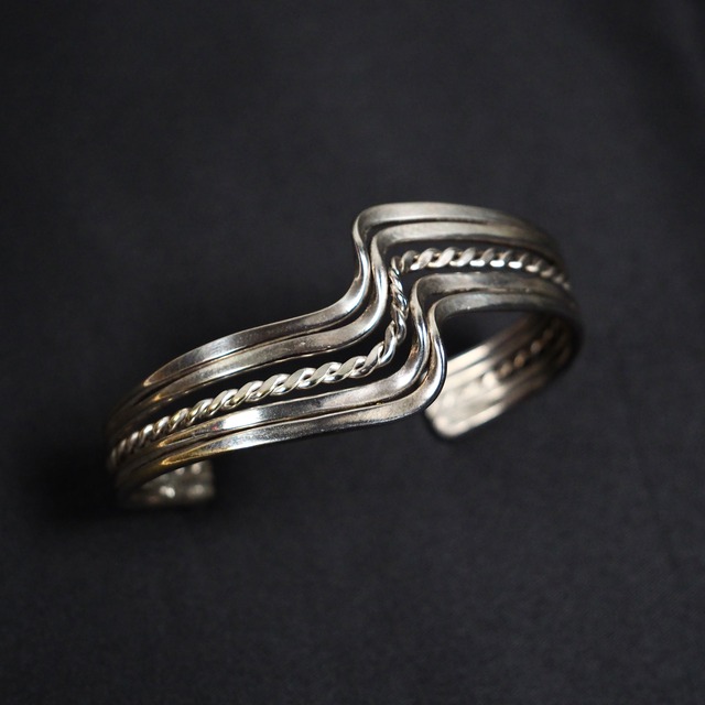 Mexican Jewelry silver925 wave bangle /メキシカンジュエリー シルバー925 ウェーブバングル