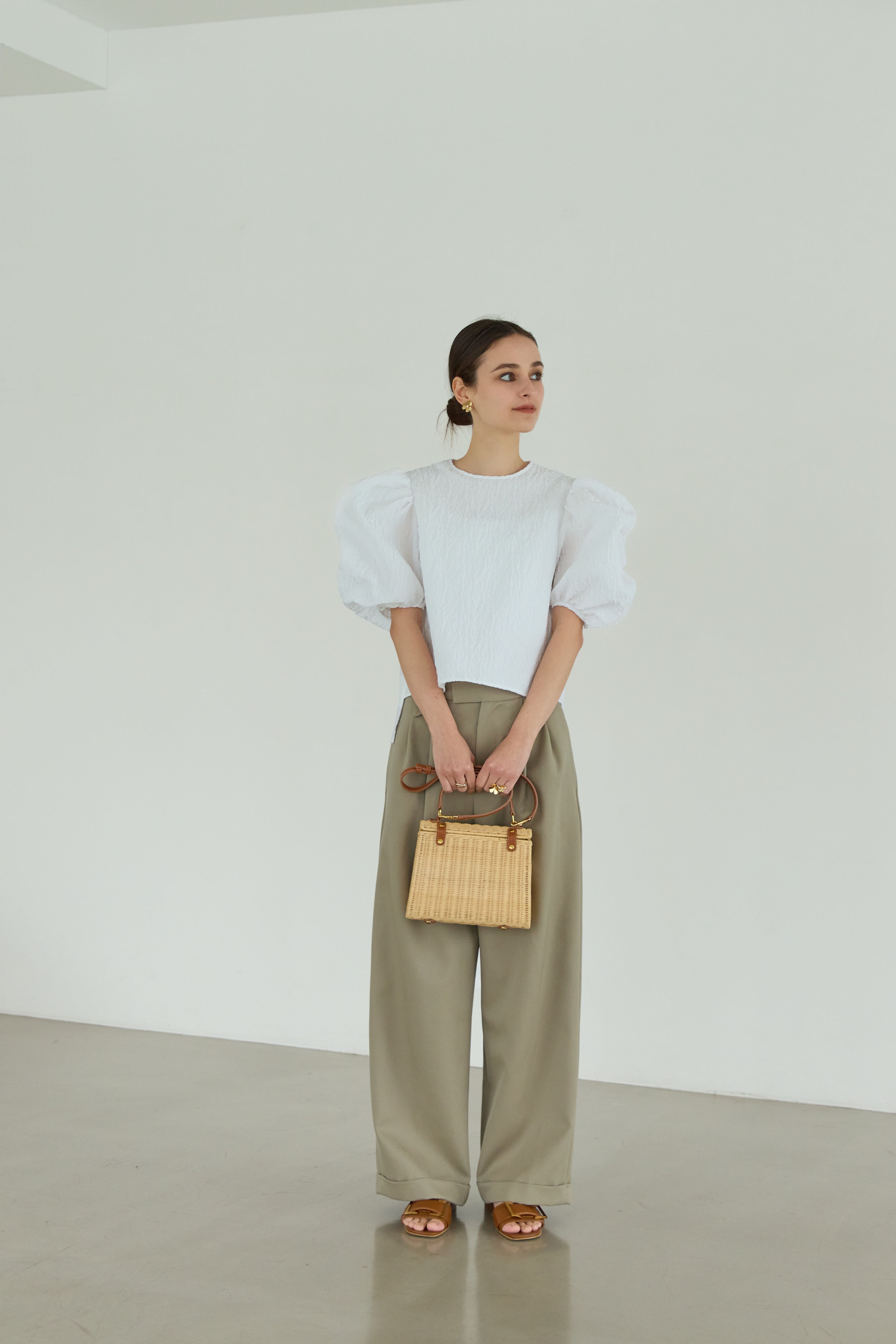 Jacquard spindle blouse | Bluelea