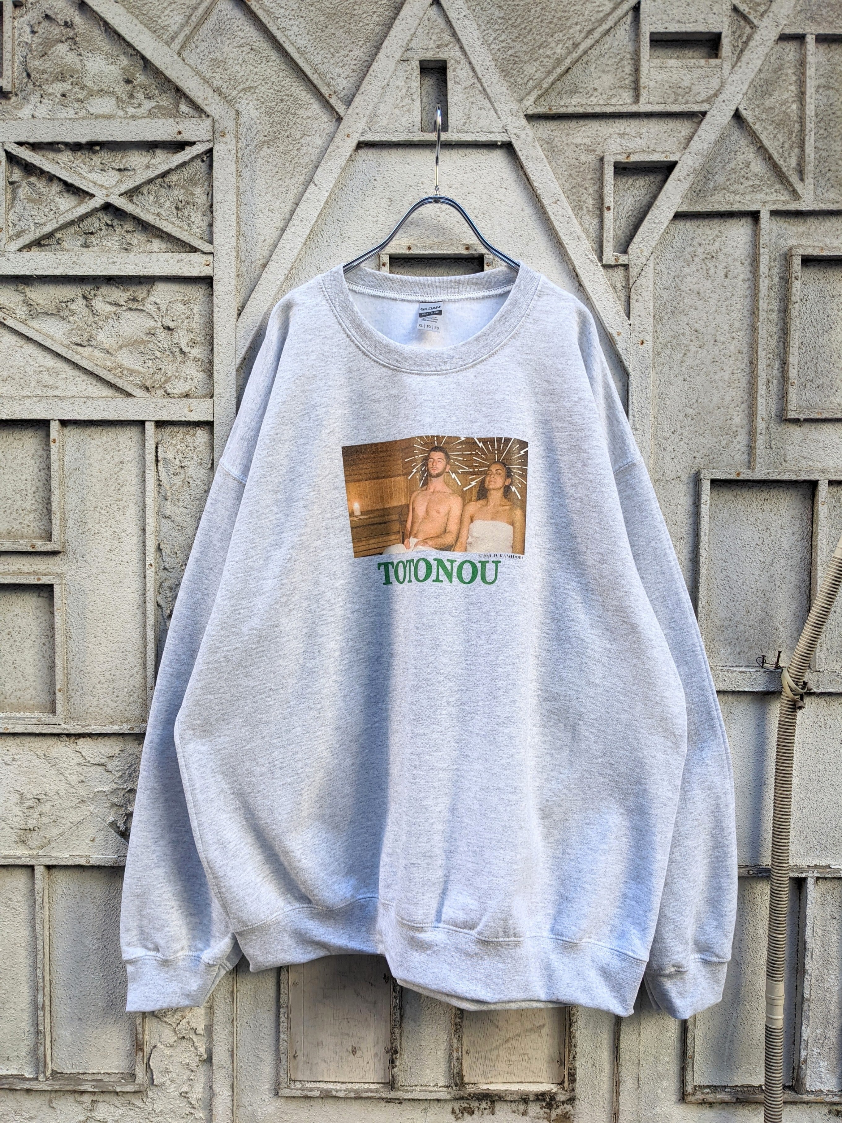 "深緑" original TOTONOU sweat / RIGHT GREY
