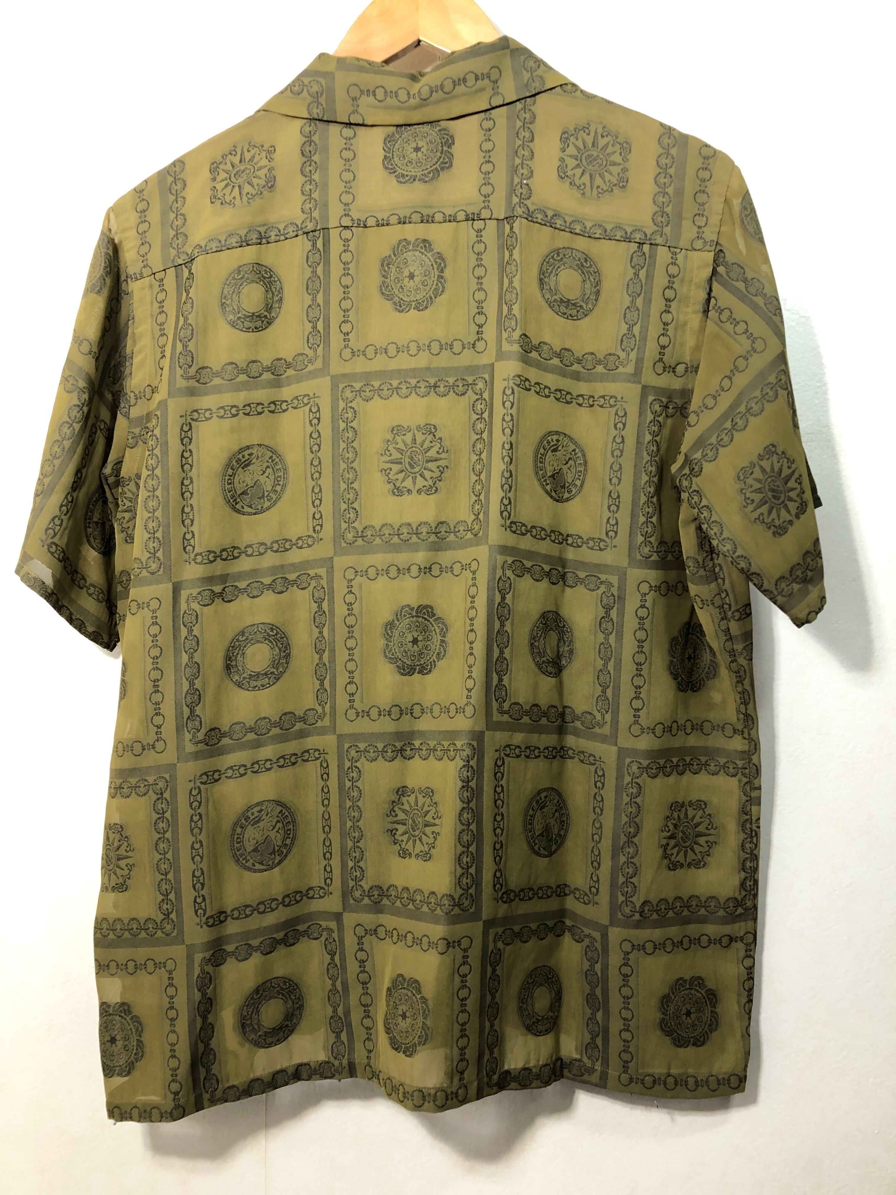 030909 NEEDLES S/S Classic Shirt PE/R Chain Border Jq. MR135 半袖 