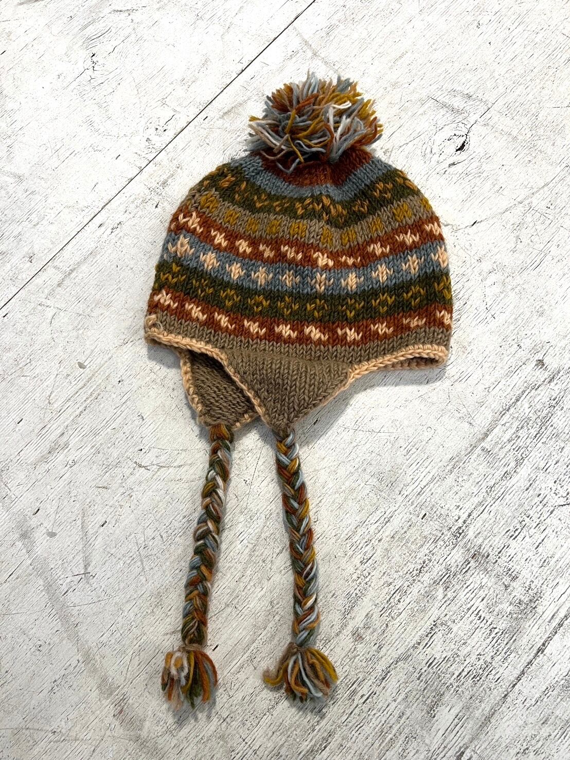 wool nordic knit beanie #H244