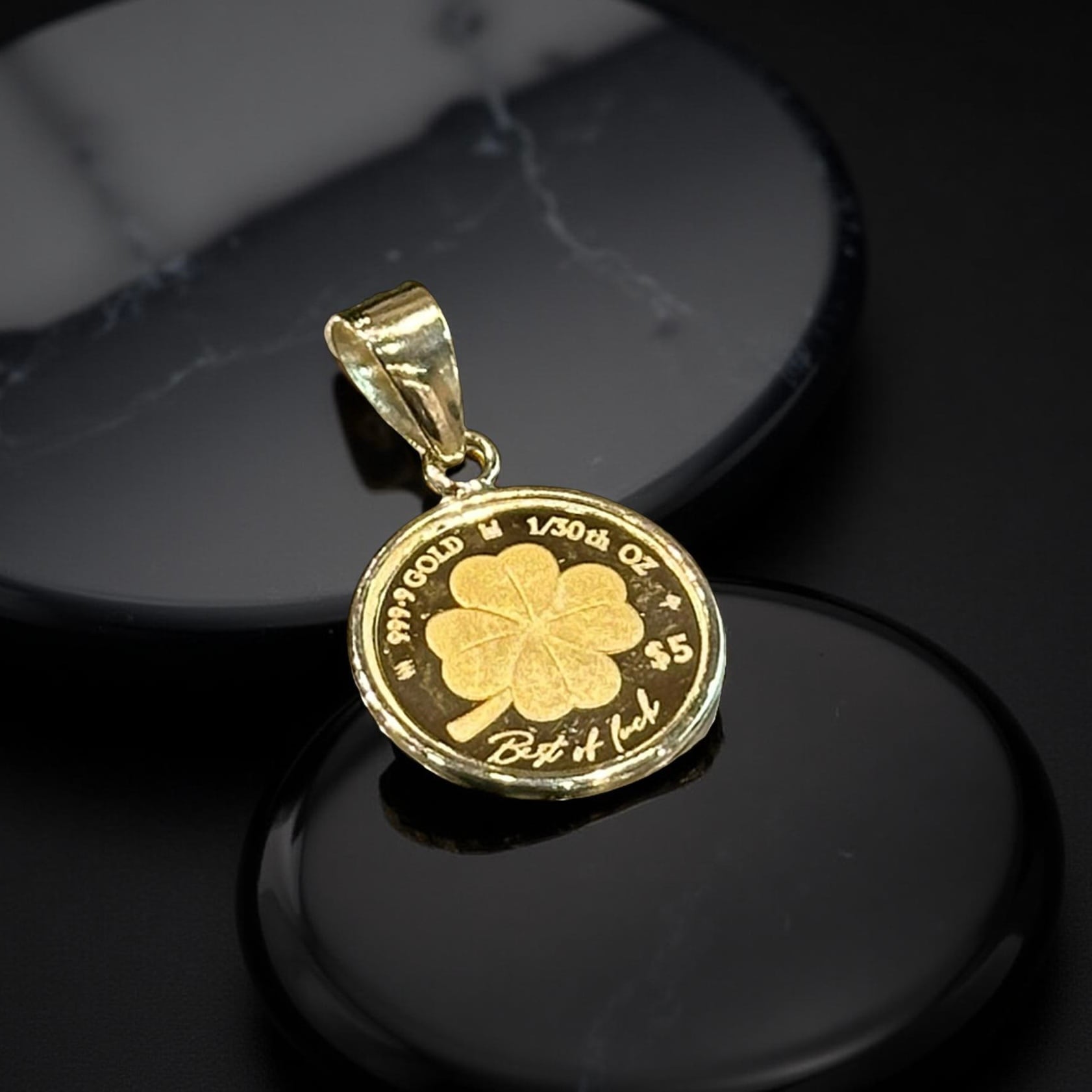 24金×18金】純金ウルフ＆コンドルペンダントトップ コイン K24×K18