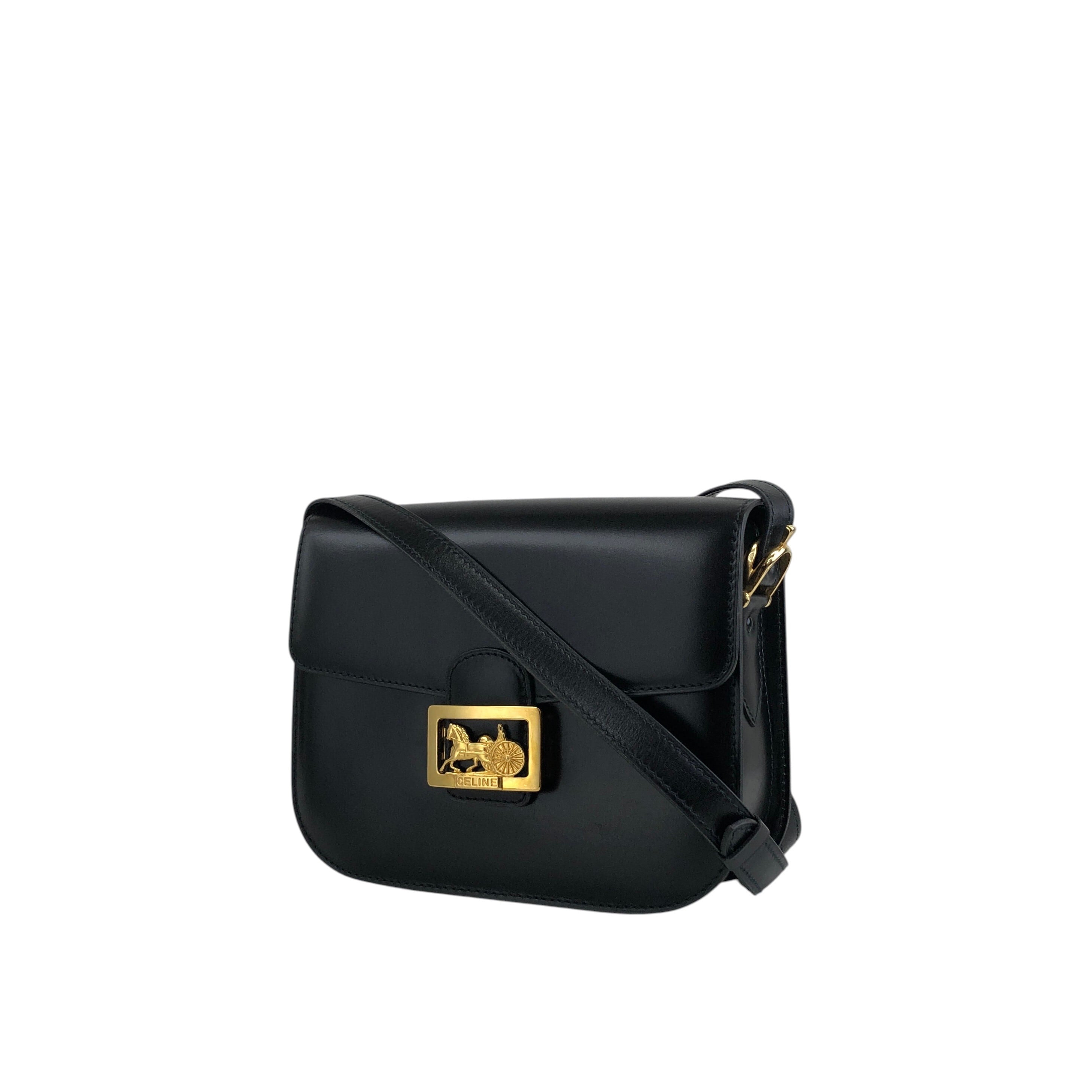 CELINE セリーヌ ショルダーバッグ ブラック 馬車 ホースキャリッジ