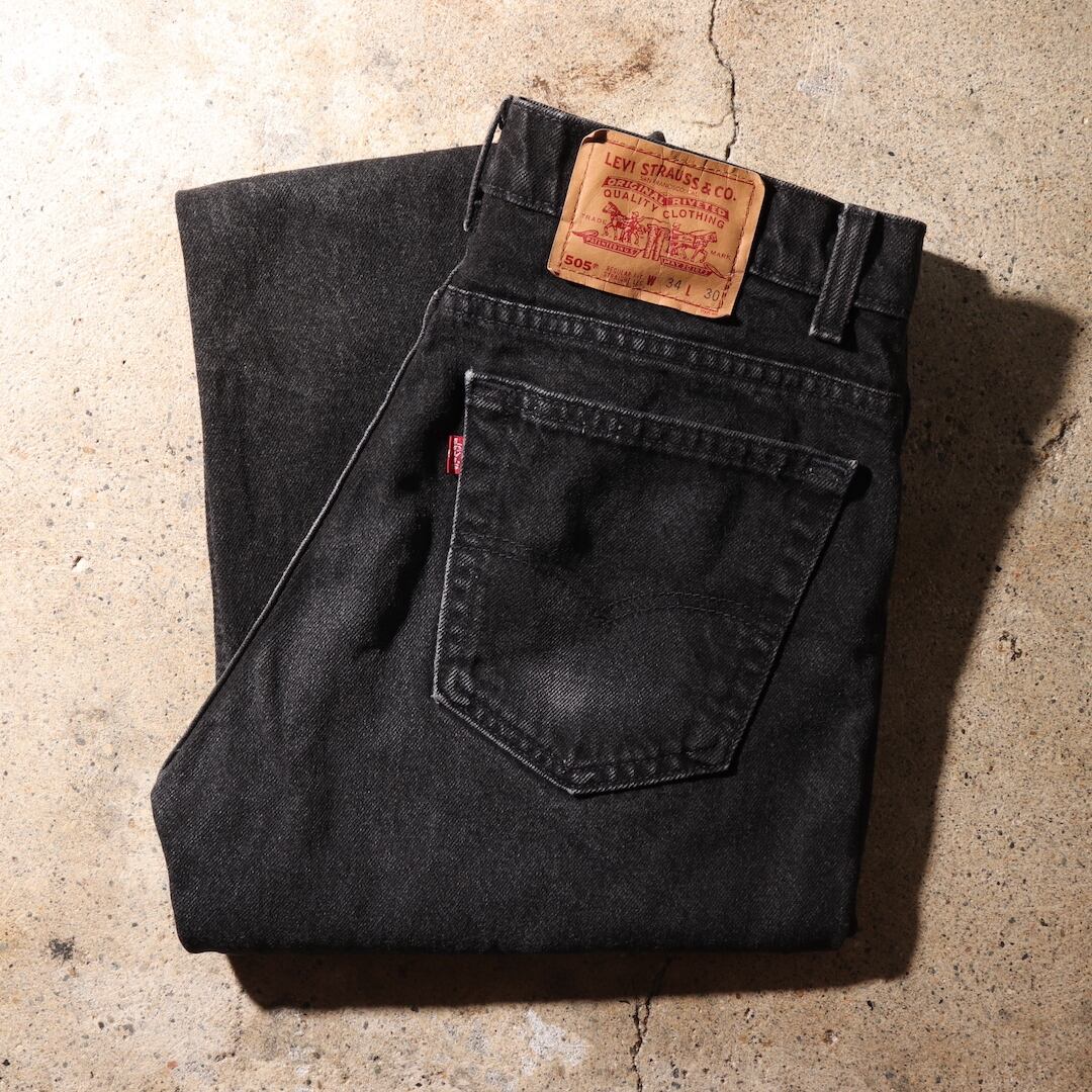 34×30 米国製 Levi’s505ブラックデニム　リーバイス