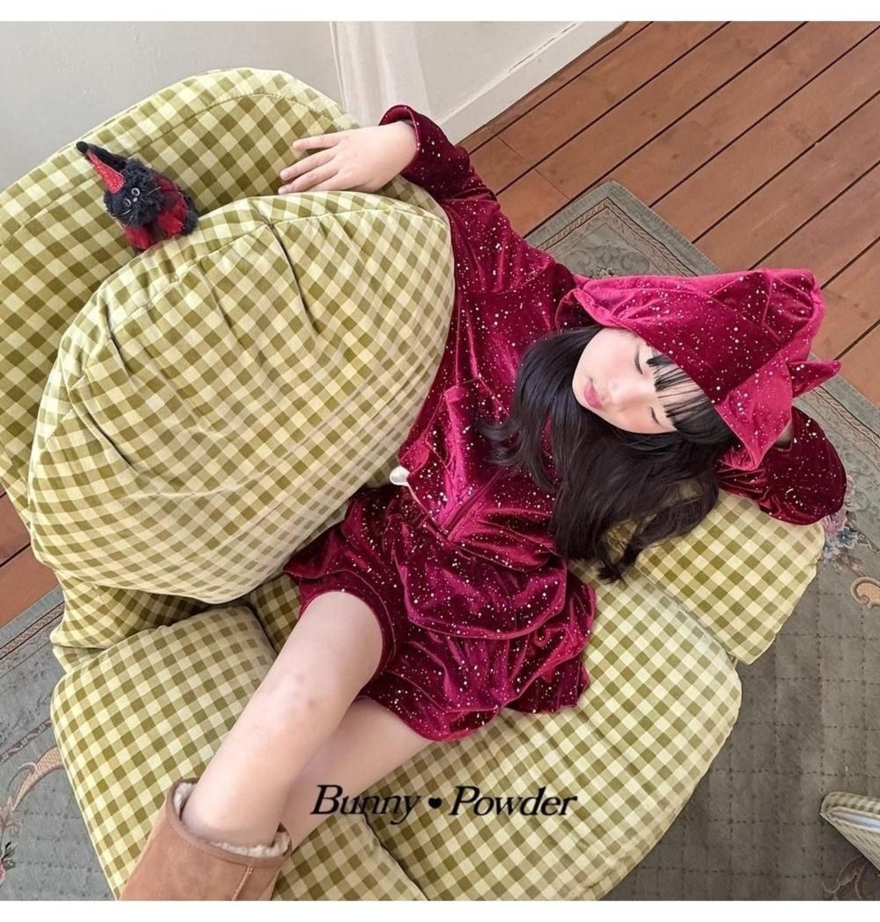 韓国子供服 / 26winter / BUNNYPOWDER / ホリデースカート / キッズ / 冬服 *S~4XL*