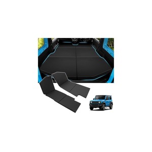 【特価処分】GIMUYA スズキ ジムニー JB64 JB74 車中泊マット 折りたたみ式 ベッドキット 段差解消 快適睡眠 軽量 防水 ジムニーシエラ AT車 MT車 専用 設計 仮眠 防災 PVC+高密度ウレタン 運転席用&助手席用 ブラック 2PCS