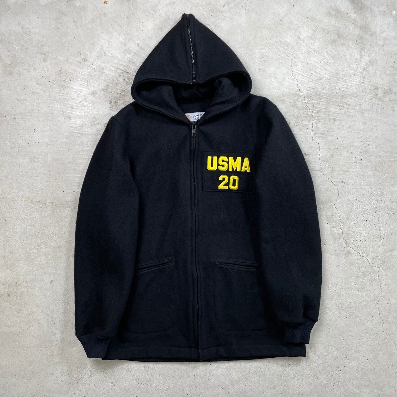USMA 米軍実品 カデットパーカーメンズL相当 古着 ウールハーフコート 