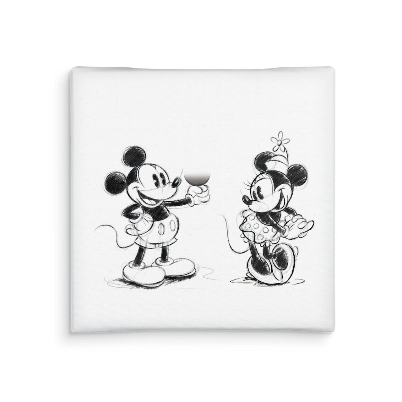 ディズニー アートパネル ミッキー ミニー モノクロ 一輪挿し IKE-DSNY