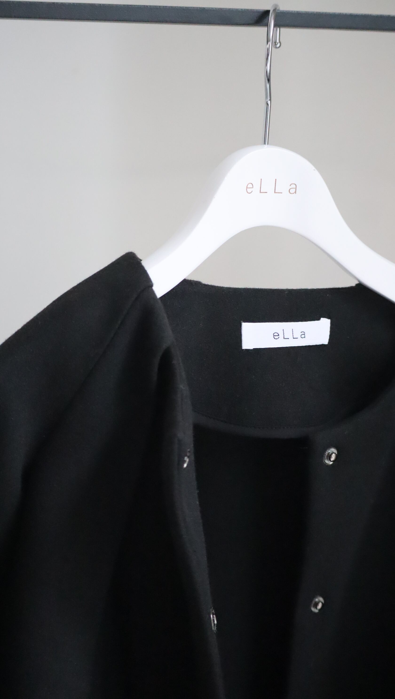即納 melton jersey tuck blouson (black) | e L L a