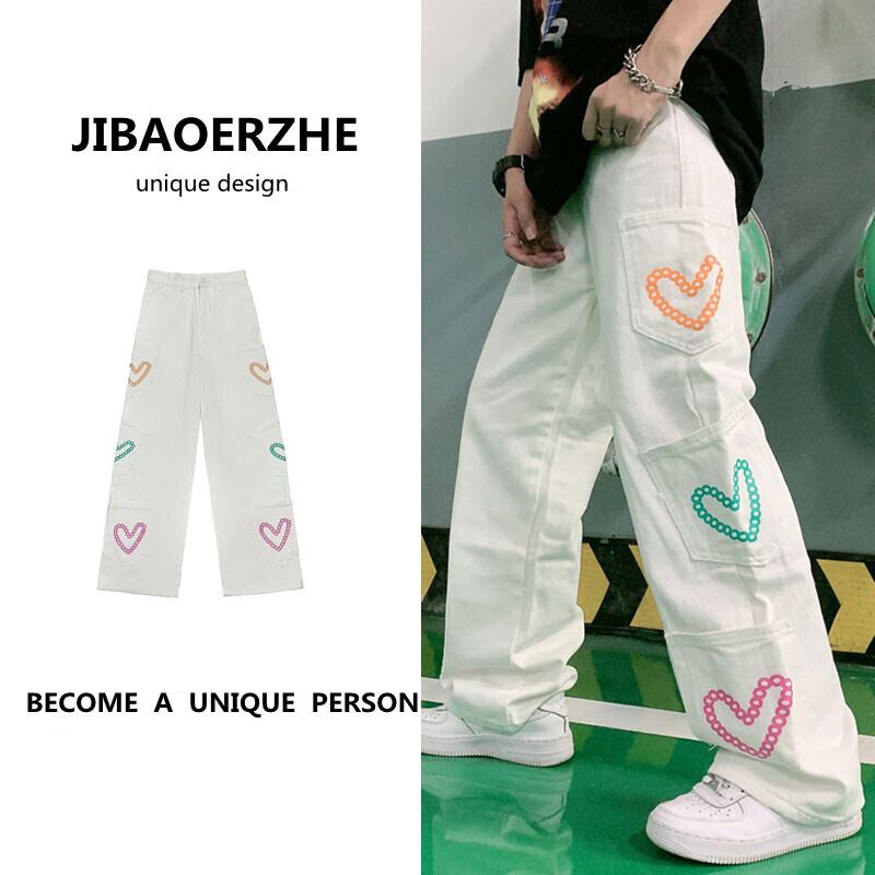 ルーズカジュアルパンツ サマーホワイトジーンズ 夏物 ケッペル87971392951