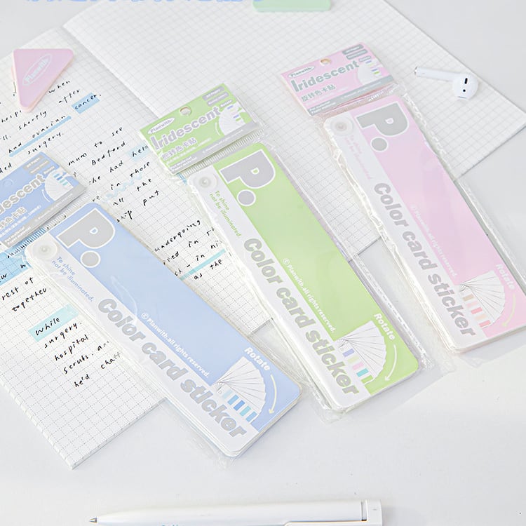 seal-0265|Plan color card sticker|手帳デコ コラージュ 素材