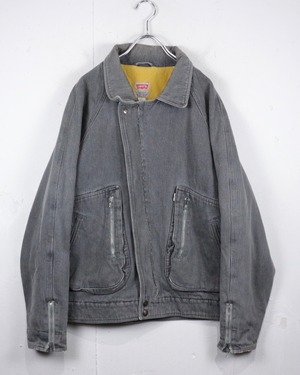 【Caka act2】80’s “Euro Levi’s” Super Sunfade Vintage Flight Type Denim Jacket
