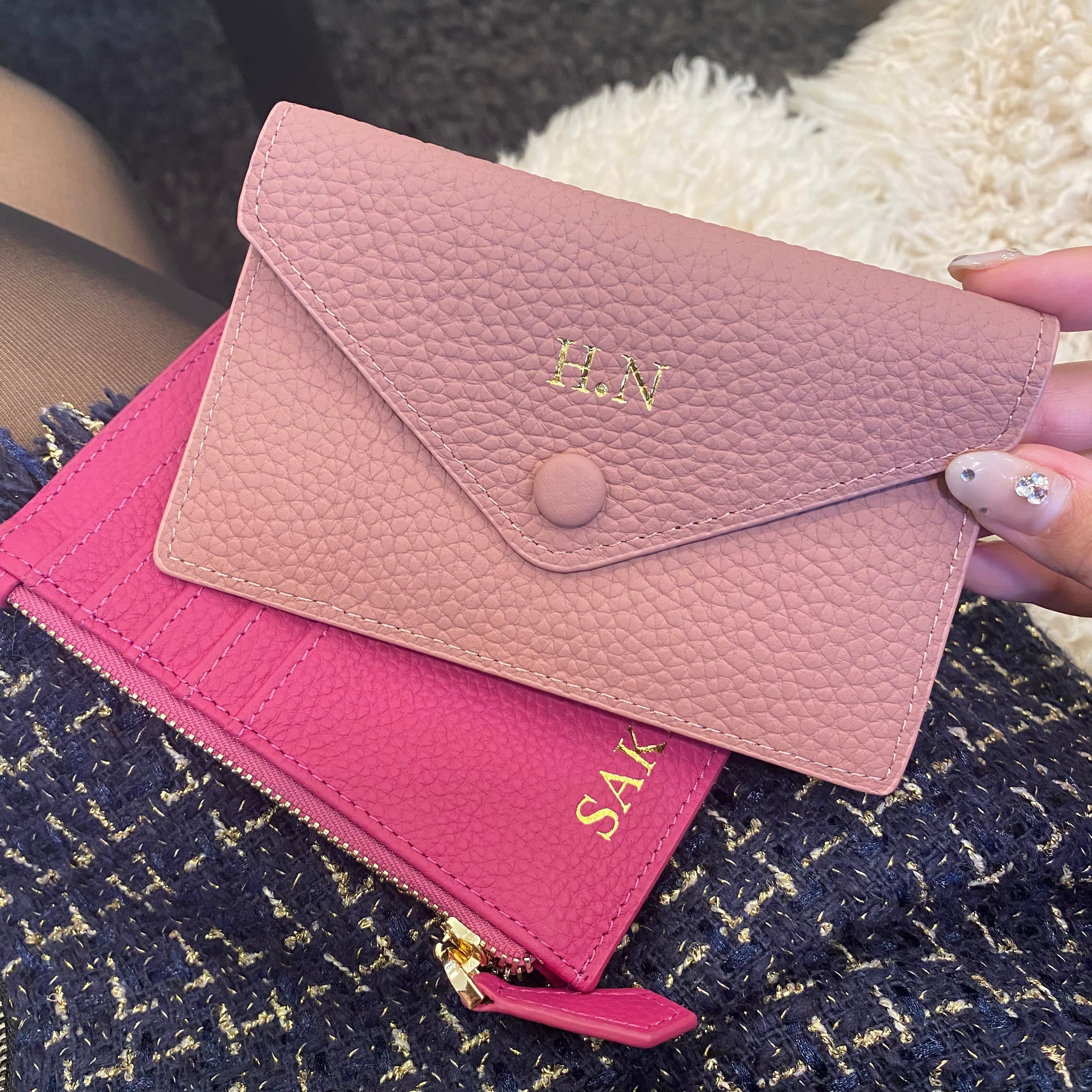 ちゅんさん売約済み DOLCE＆GABBANA ピンク レザーフラグメントケース DOLCE&GABBANA ドルチェアンドガッバーナ 長財布 ピンク レザー | 財布