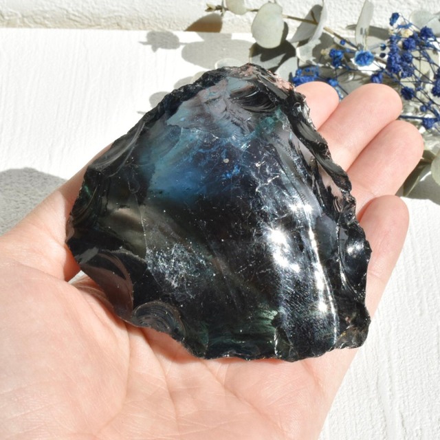 《不思議カラー!》インドネシア産 アンダラクリスタル 原石 ブルー&グリーン&クリア トライカラー